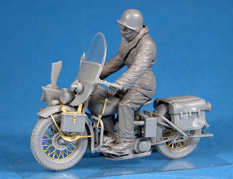 アメリカ モーターサイクル WLA w/ライダー プラモデル (ミニアート 1/35 WW2 ミリタリーミニチュア No.35172) 商品画像_3