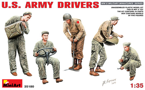 アメリカ陸軍 ドライバーフィギュア プラモデル (ミニアート 1/35 WW2 ミリタリーミニチュア No.35180) 商品画像