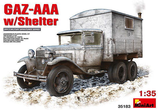 GAZ-AAA シェルター付 プラモデル (ミニアート 1/35 WW2 ミリタリーミニチュア No.35183) 商品画像