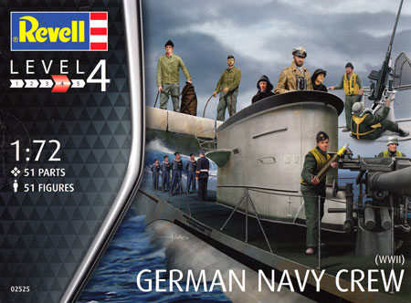 WW2 ドイツ海軍クルー プラモデル (レベル 1/72 艦船モデル No.02525) 商品画像