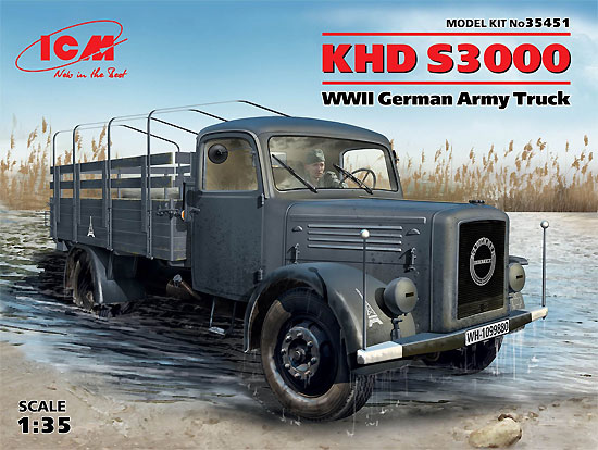 ドイツ KHD S3000 アーミートラック プラモデル (ICM 1/35 ミリタリービークル・フィギュア No.35451) 商品画像