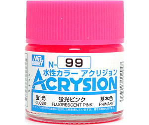 N-99 蛍光ピンク 塗料 (GSIクレオス 水性カラー アクリジョン No.N-099) 商品画像
