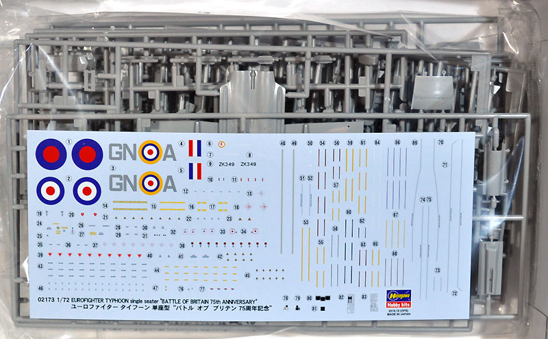 ユーロファイター タイフーン 単座型 バトル オブ ブリテン 75周年記念 プラモデル (ハセガワ 1/72 飛行機 限定生産 No.02173) 商品画像_1