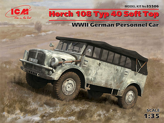 ドイツ 重統制型軍用車 ホルヒ 108 Typ40 ソフトトップ プラモデル (ICM 1/35 ミリタリービークル・フィギュア No.35506) 商品画像
