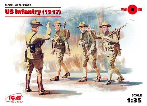 アメリカ歩兵 (1917) プラモデル (ICM 1/35 ミリタリービークル・フィギュア No.35689) 商品画像