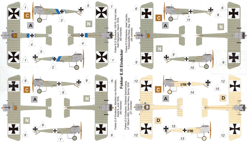 フォッカー E.3 アインデッカー 単葉戦闘機 プラモデル (バロムモデル 1/144 エアクラフト No.14414) 商品画像_1