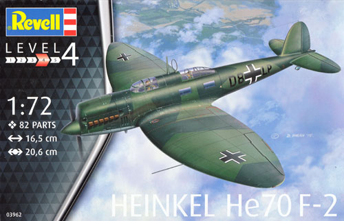 ハインケル He70F-2 プラモデル (レベル 1/72 飛行機 No.03962) 商品画像