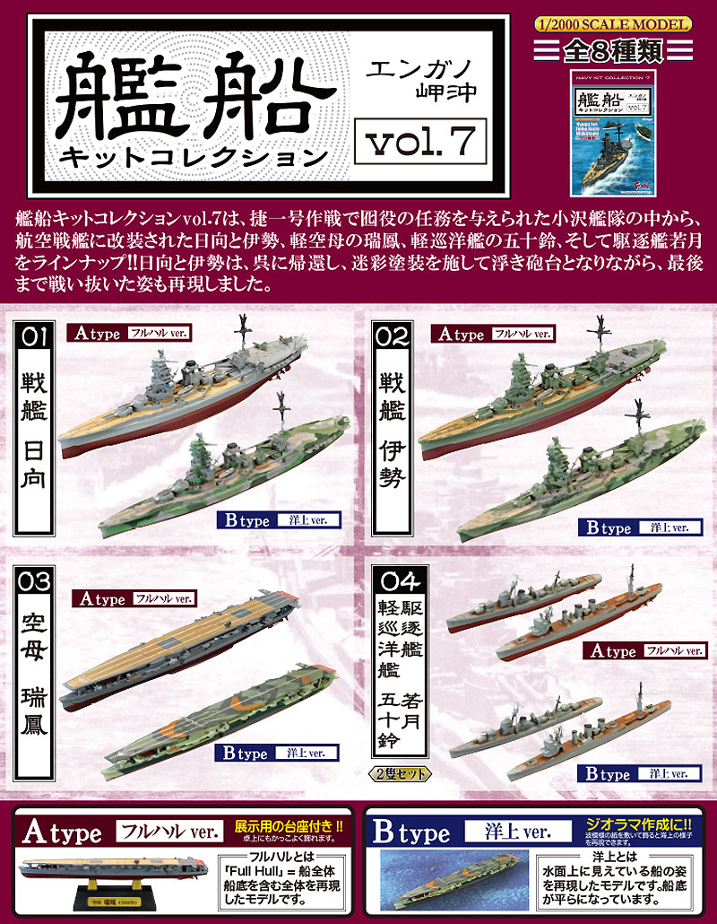 艦船キットコレクション Vol.7 エンガノ岬沖 プラモデル (エフトイズ 艦船キットコレクション No.Vol.007) 商品画像_1