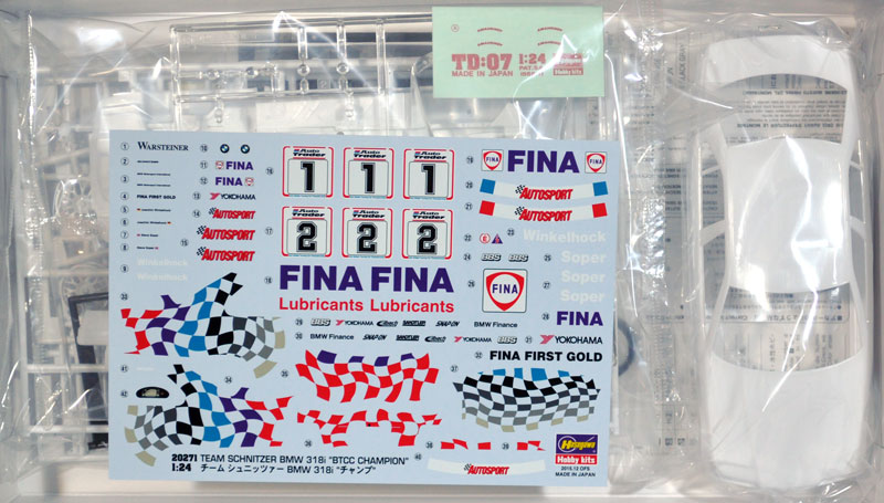 チーム シュニッツァー BMW 318i BTCC チャンプ プラモデル (ハセガワ 1/24 自動車 限定生産 No.20271) 商品画像_1