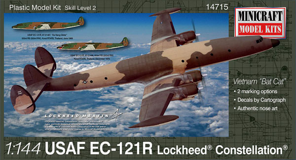 アメリカ空軍 EC-121R ロッキード・コンステレーション プラモデル (ミニクラフト 1/144 軍用機プラスチックモデルキット No.14715) 商品画像