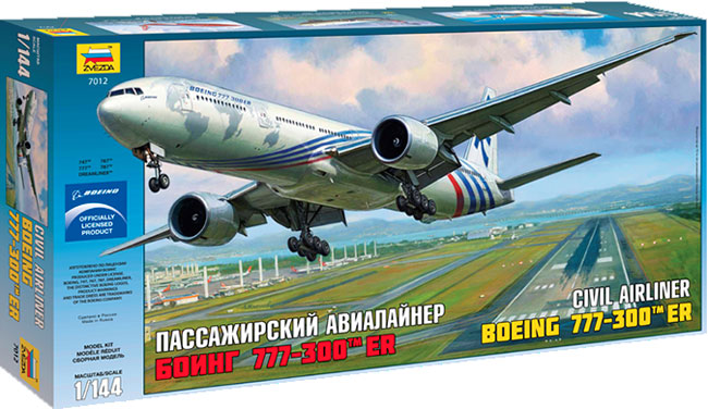 ボーイング 777-300ER プラモデル (ズベズダ 1/144 エアモデル No.7012) 商品画像