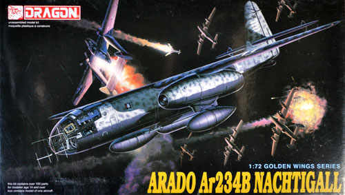 アラド Ar234B ナハティガル プラモデル (ドラゴン 1/72 Golden Wings Series No.5012) 商品画像