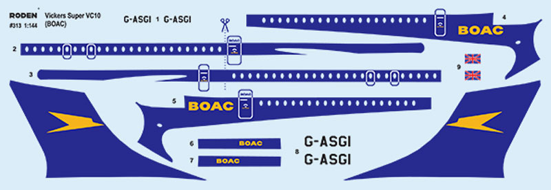 ビッカース スーパー VC10 Type1151 英国海外航空 プラモデル (ローデン 1/144 エアクラフト No.313) 商品画像_1