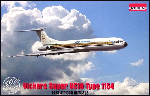 ビッカース スーパー VC10 Type1154 東アフリカ航空 プラモデル (ローデン 1/144 エアクラフト No.329) 商品画像