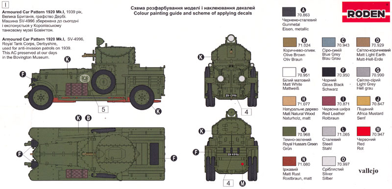 イギリス ロールスロイス装甲車 Mk.1 1920年型 プラモデル (ローデン 1/72 AFV MODEL KIT No.731) 商品画像_1