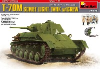 ミニアート 1/35 WW2 ミリタリーミニチュア ソビエト T-70M 軽戦車 w/ソビエト戦車兵