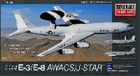 ミニクラフト 1/144 軍用機プラスチックモデルキット アメリカ空軍 E-3/E-8 AWACS/ジョイントスターズ