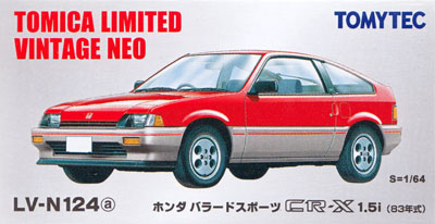 ホンダ バラード スポーツ CR-X 1.5i (83年式) (赤/銀) ミニカー (トミーテック トミカリミテッド ヴィンテージ ネオ No.LV-N124a) 商品画像