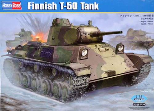 フィンランド陸軍 T-50 軽戦車 プラモデル (ホビーボス 1/35 ファイティングビークル シリーズ No.83828) 商品画像
