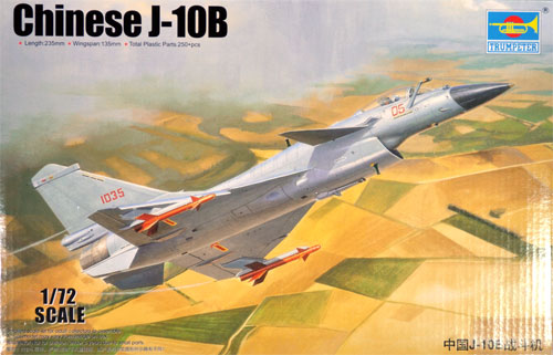 中国 J-10B 複座型戦闘機 プラモデル (トランペッター 1/72 エアクラフトシリーズ No.01651) 商品画像