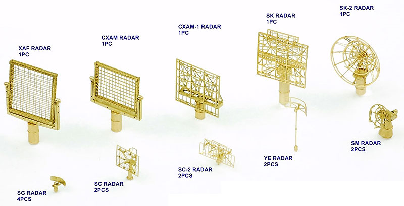 WW2 アメリカ海軍 レーダーセット エッチング (インフィニモデル 1/350 艦船用エッチングパーツ No.IMP35004R1) 商品画像_2