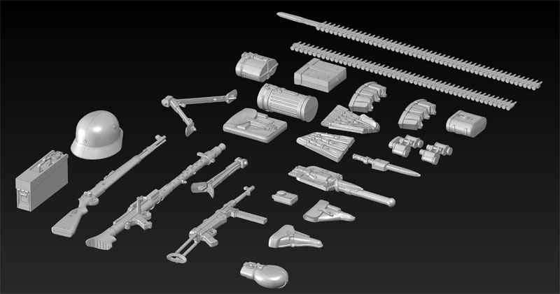 WW2 ドイツ歩兵 ウェポン & 装備セット プラモデル (ICM 1/35 ミリタリービークル・フィギュア No.35638) 商品画像_3