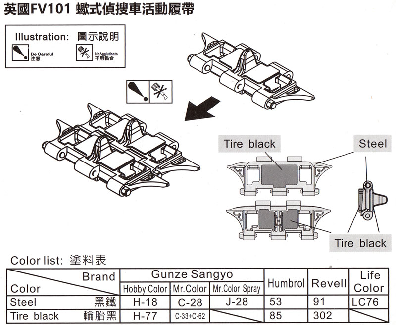 FV101 スコーピオン 履帯 (前期型) (可動式) プラモデル (AFV CLUB 1/35 AFV シリーズ （キャタピラ） No.AF35290) 商品画像_2