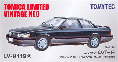 ニッサン レパード アルティマ V30 ツインカムターボ (88年式) (黒/銀) ミニカー (トミーテック トミカリミテッド ヴィンテージ ネオ No.LV-N119c) 商品画像