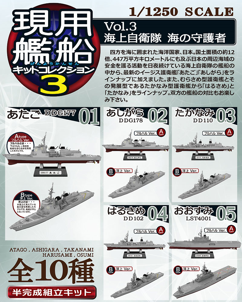 現用艦船キットコレクション Vol.3 海上自衛隊 海の守護者 (1BOX 