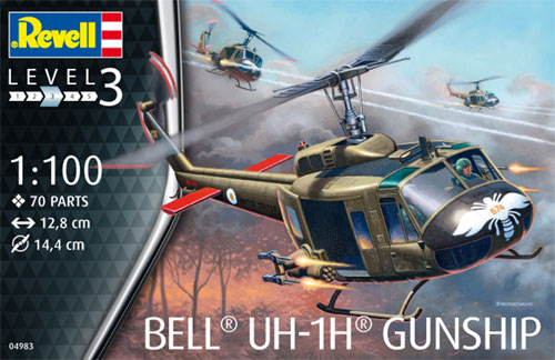 ベル UH-1H ガンシップ プラモデル (レベル 飛行機モデル No.04983) 商品画像