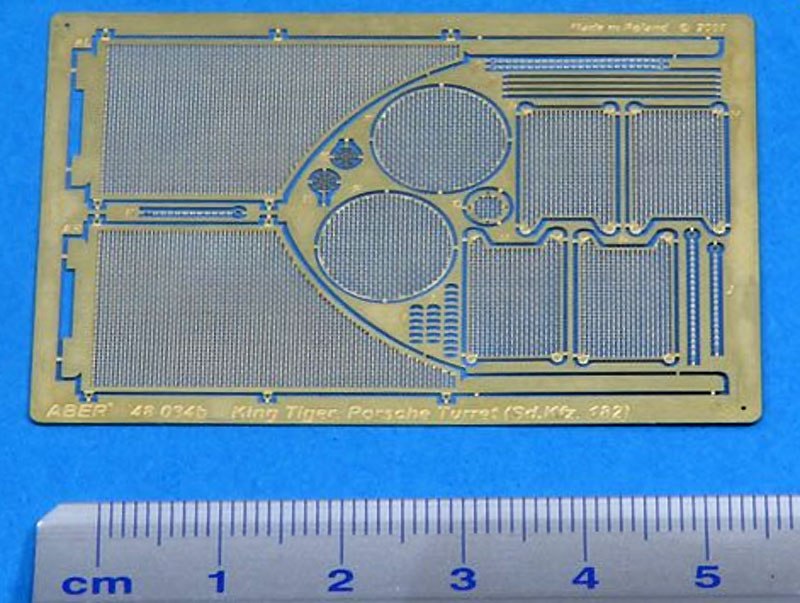 Sd.Kfz.182 キングタイガー ポルシェ砲塔用 グリル (タミヤ用) エッチング (アベール 1/48 AFV用 エッチングパーツ No.48A027) 商品画像_1