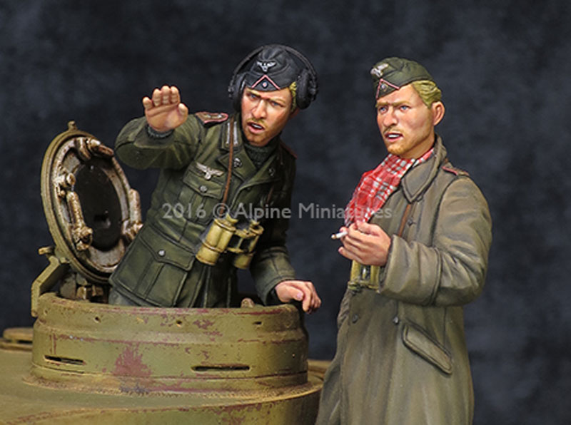 WW2 ドイツ アフリカ軍団 装甲部隊 指揮官セット (2体セット) レジン (アルパイン 1/35 フィギュア No.AM35210) 商品画像_2