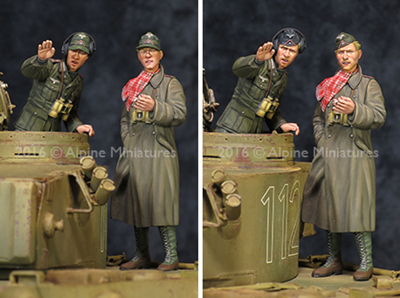 WW2 ドイツ アフリカ軍団 装甲部隊 指揮官セット (2体セット) レジン (アルパイン 1/35 フィギュア No.AM35210) 商品画像_3