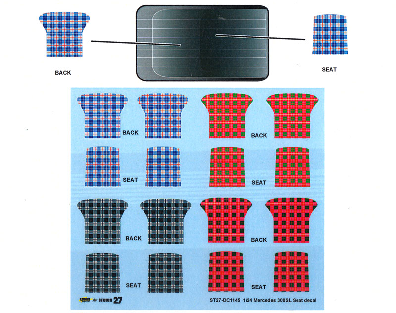 メルセデス 300SL シートデカール デカール (スタジオ27 ツーリングカー/GTカー オリジナルデカール No.DC1145) 商品画像_1