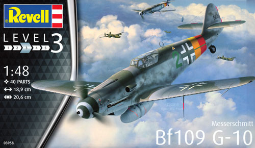 メッサーシュミット Bf109G-10 プラモデル (レベル 1/48 飛行機モデル No.03958) 商品画像