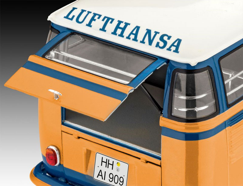 VW T1 サンバ バス ルフトハンザ プラモデル (レベル カーモデル No.07436) 商品画像_2