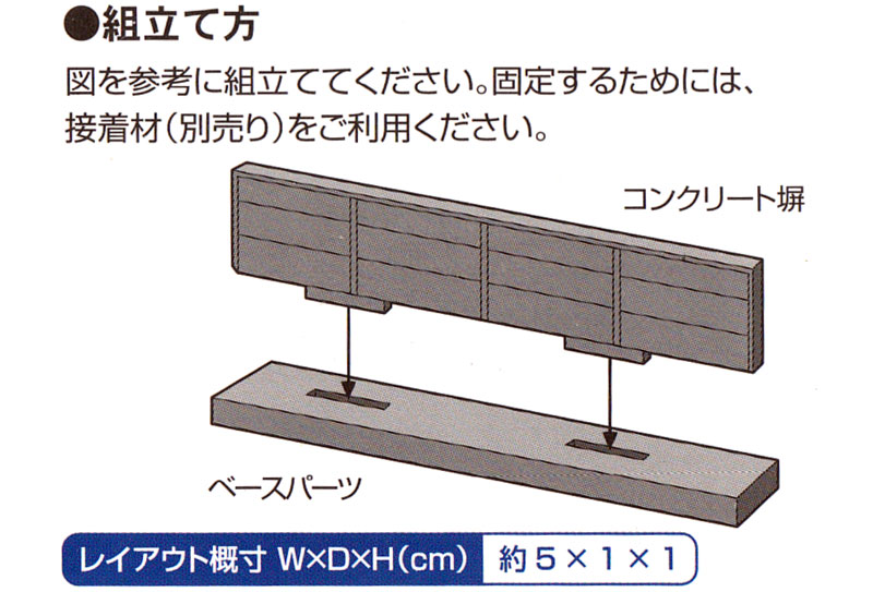 塀 2 -コンクリート塀- プラモデル (トミーテック 情景コレクション 情景小物シリーズ No.032-2) 商品画像_2