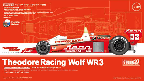 セオドールレーシング ウルフ WR3 プラモデル (スタジオ27 セオドールレーシングコレクション No.TRK001) 商品画像