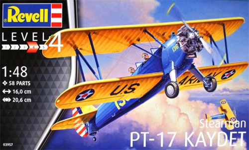 ステアマン PT-17 ケイデット プラモデル (レベル 1/48 飛行機モデル No.03957) 商品画像