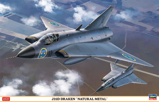 J35D ドラケン ナチュラルメタル プラモデル (ハセガワ 1/48 飛行機 限定生産 No.07434) 商品画像