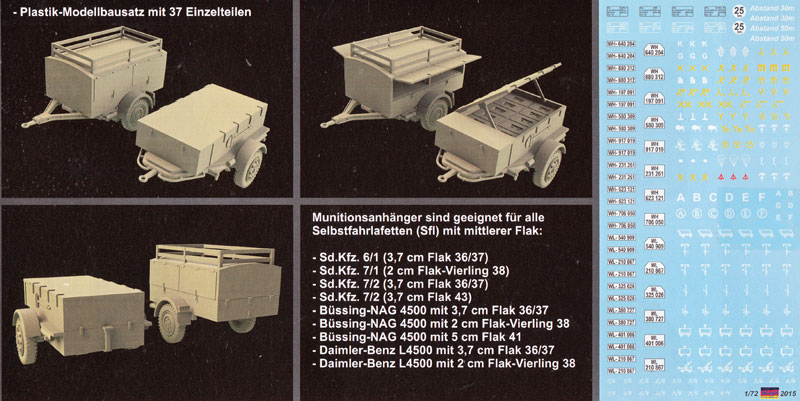 ドイツ 弾薬運搬トレーラー プラモデル (マコ 1/72 AFVキット No.7219) 商品画像_1