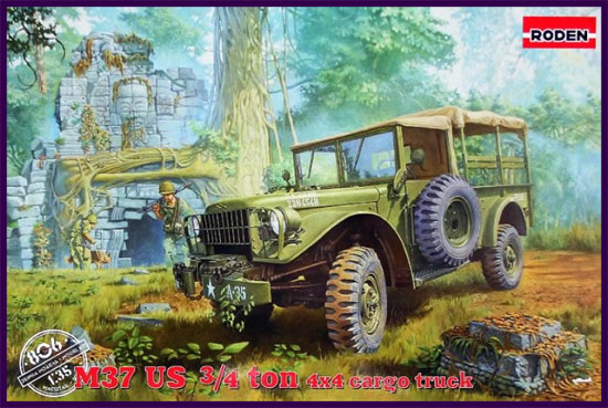 アメリカ ダッジ M37 3/4t カーゴトラック プラモデル (ローデン 1/35 AFV MODEL KIT No.806) 商品画像