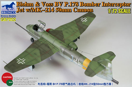 ブローム ウント フォス Bv P178 w/MK-214 50mm砲 プラモデル (ブロンコモデル 1/72 エアクラフト プラモデル No.GB7002) 商品画像