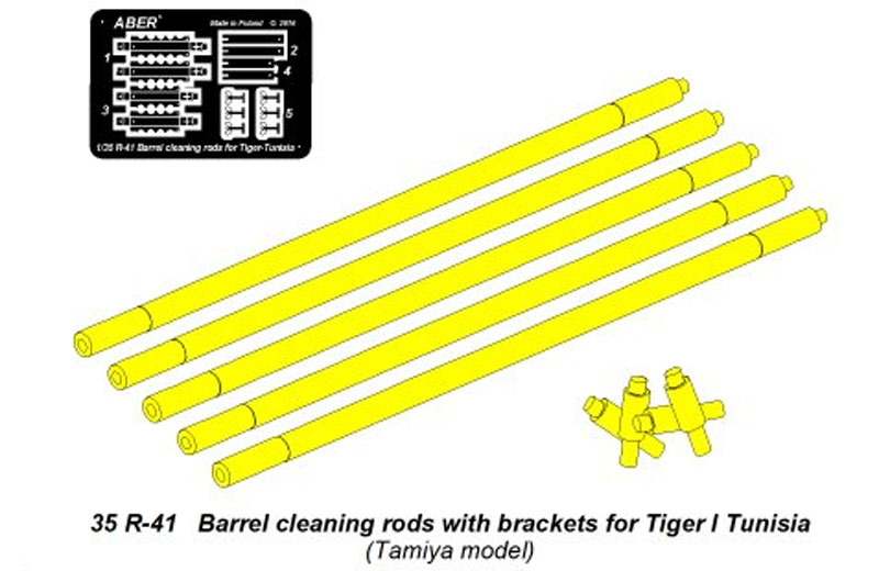 ドイツ タイガー1 チュニジア用 クリーニングロッドセット エッチング (アベール 1/35 AFV用エッチングパーツ No.35R041) 商品画像_2