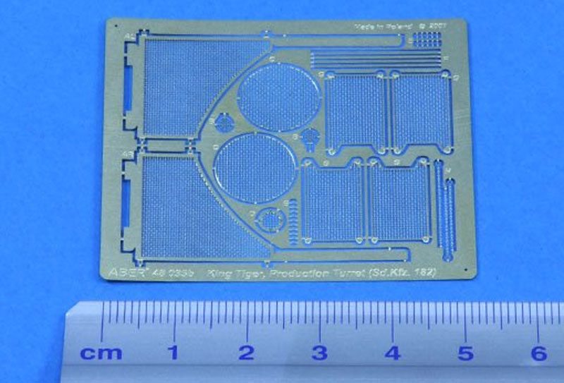 Sd.Kfz.182 キングタイガー ヘンシェル砲塔型 グリル (タミヤ用) エッチング (アベール 1/48 AFV用 エッチングパーツ No.48A028) 商品画像_1