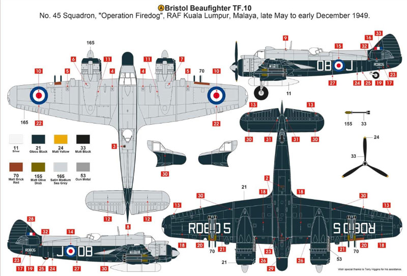 ブリストル ボーファイター TF.10 プラモデル (エアフィックス 1/72 ミリタリーエアクラフト No.A05043) 商品画像_3