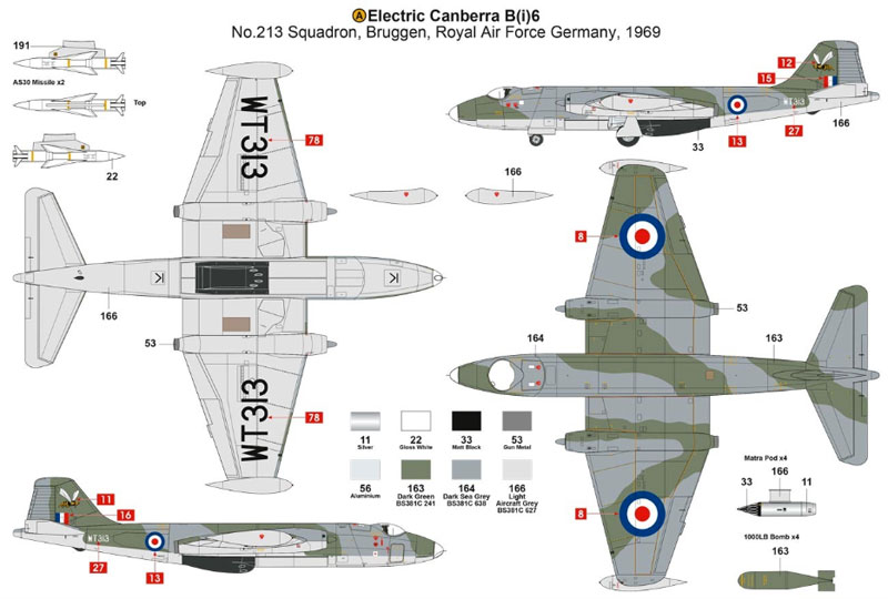 イングリッシュ エレクトリック キャンベラ B(i).6/B.20 プラモデル (エアフィックス 1/48 ミリタリーエアクラフト No.A10101A) 商品画像_2