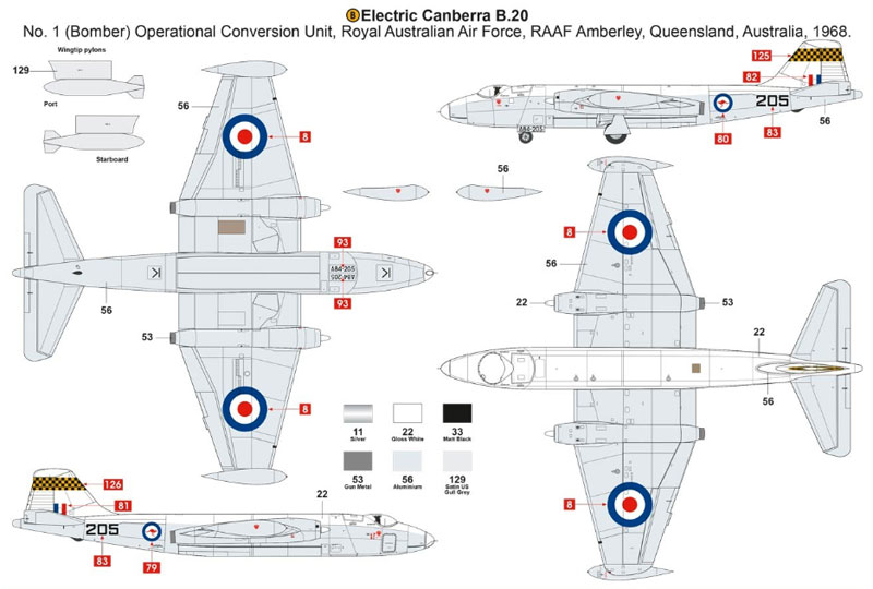 イングリッシュ エレクトリック キャンベラ B(i).6/B.20 プラモデル (エアフィックス 1/48 ミリタリーエアクラフト No.A10101A) 商品画像_3