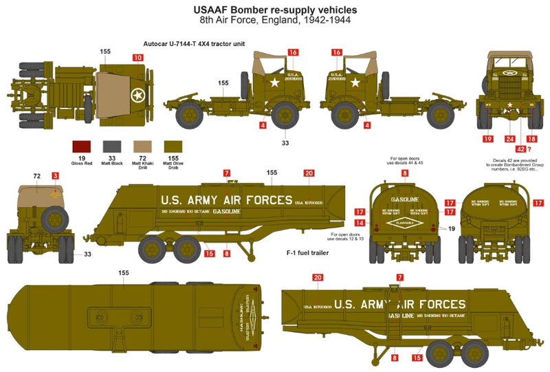 WW2 アメリカ陸軍航空軍 第8爆撃軍団 爆撃補給セット プラモデル (エアフィックス 1/72 ミリタリーエアクラフト No.A06304) 商品画像_4