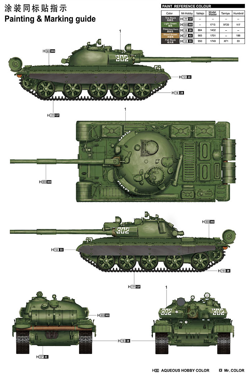 ロシア T-62 BDD Mod.1984 (Mod.1962改) プラモデル (トランペッター 1/35 ＡＦＶシリーズ No.01553) 商品画像_1